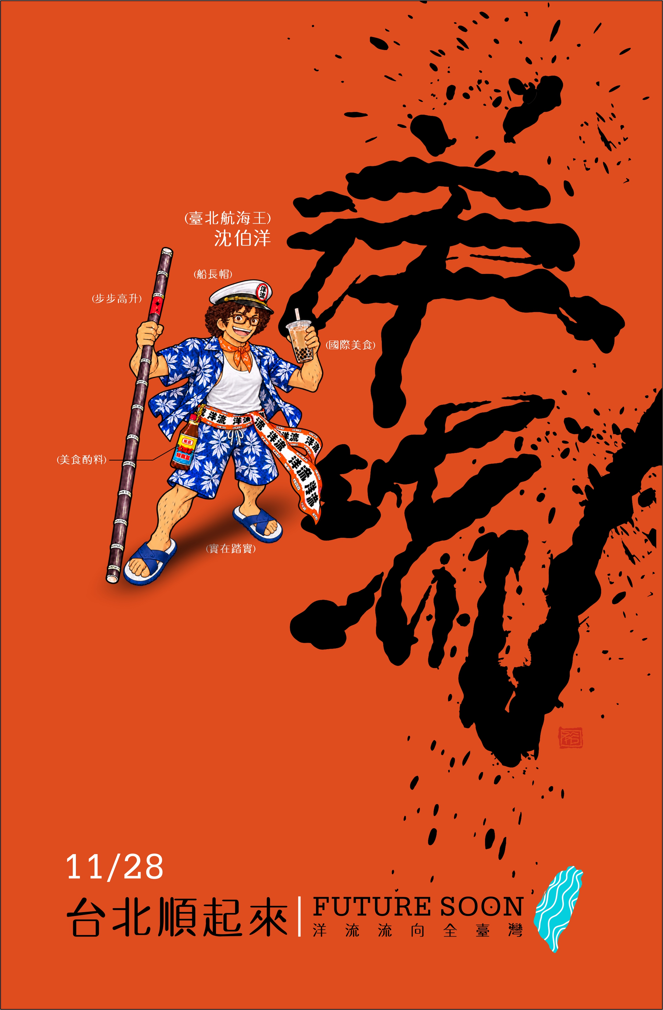 洋流主視覺CI設計/ 創意：籃球版+台北航海王 /無償授權使用 24